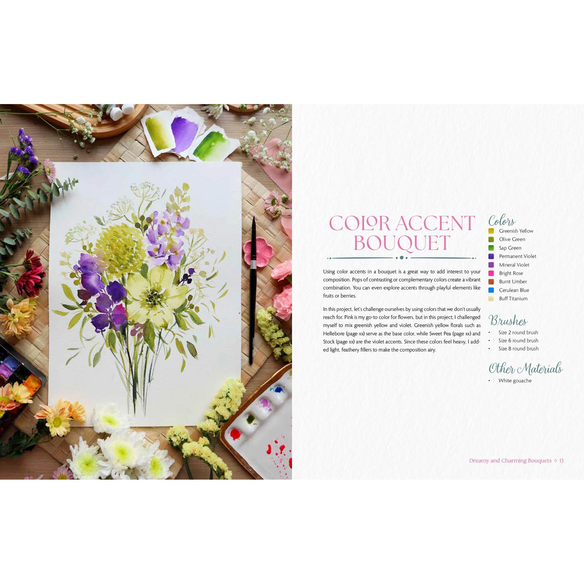 15-Minute Watercolor Florals: Create Exquisite Paintings with 30 Beginner-Friendly Tutorials - Image 3