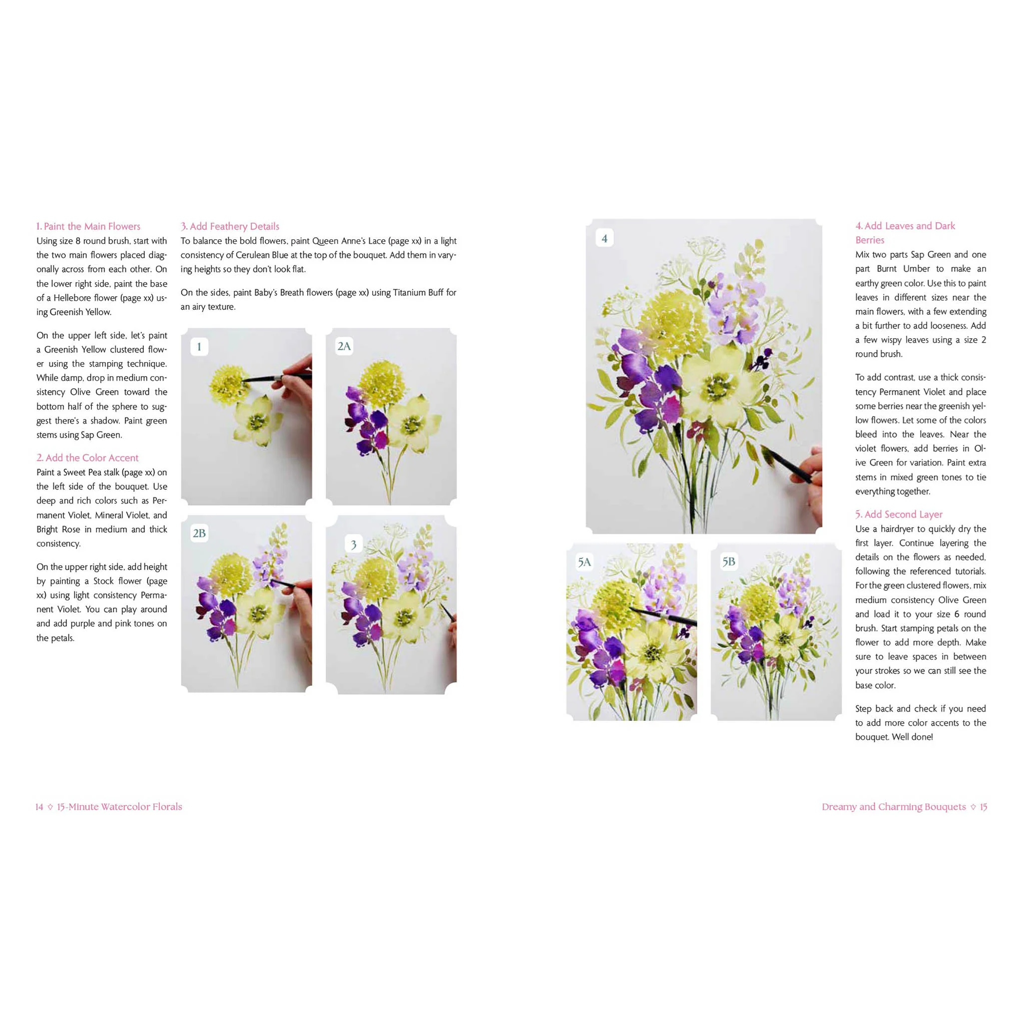 15-Minute Watercolor Florals: Create Exquisite Paintings with 30 Beginner-Friendly Tutorials - Image 4