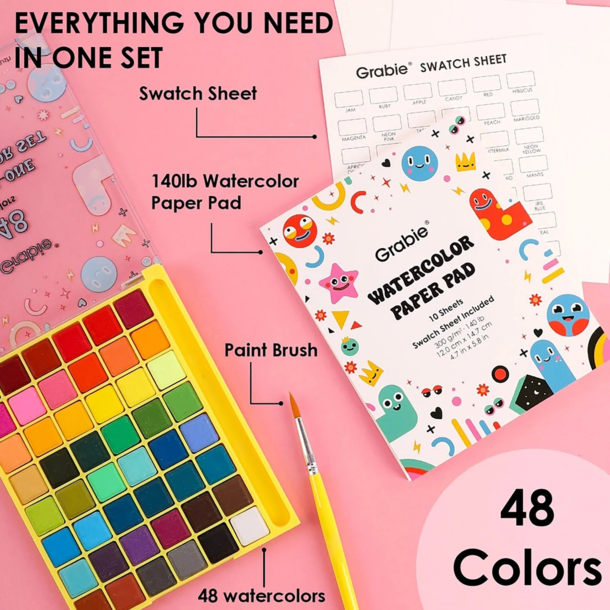All-in-One 48 Watercolor Set - Image 3
