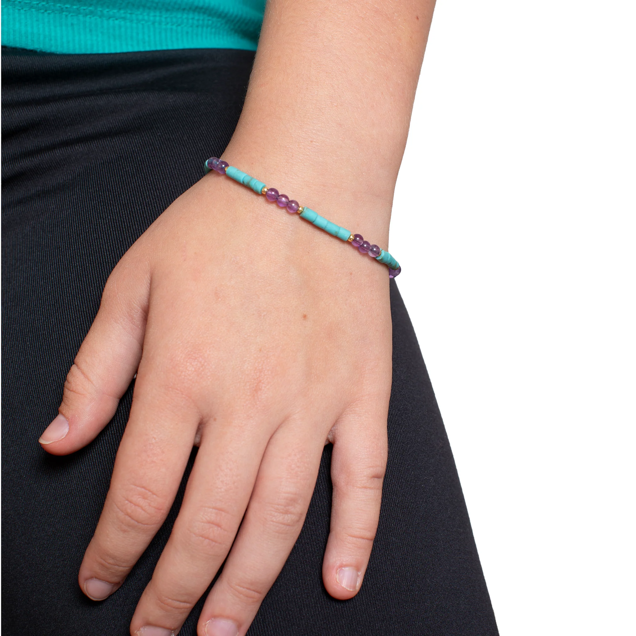 Amythest & Turquoise Bracelet - Image 2