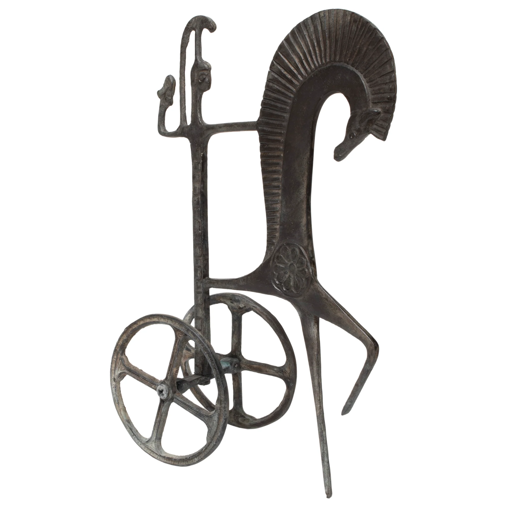 Bronze Athena Chariot Figurine - Image 3