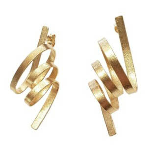 Wavy Ribbon Earrings