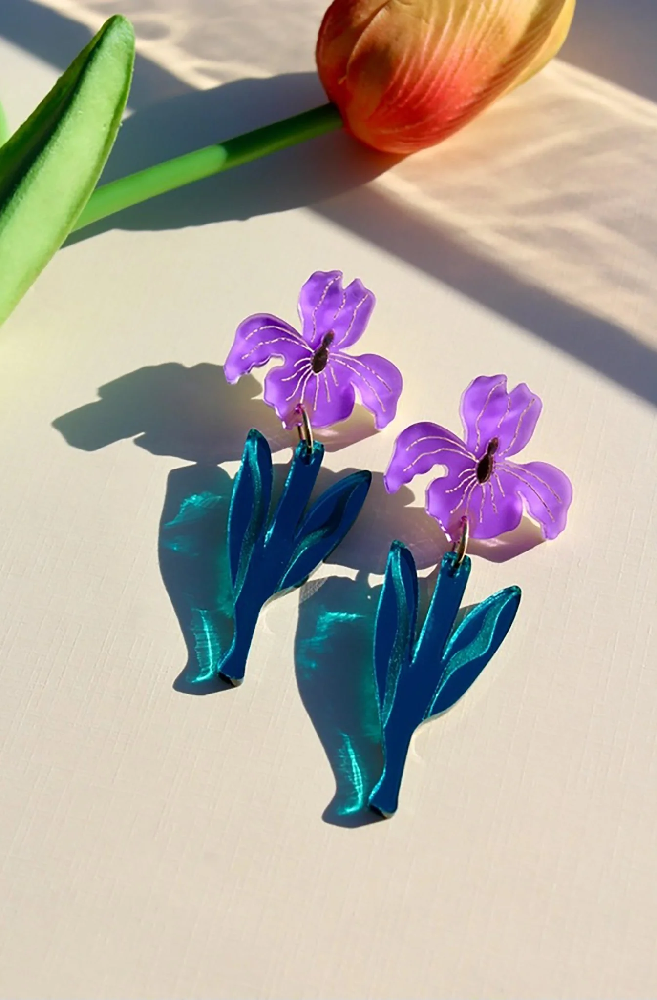 Acrylic Irises Earrings - Image 2