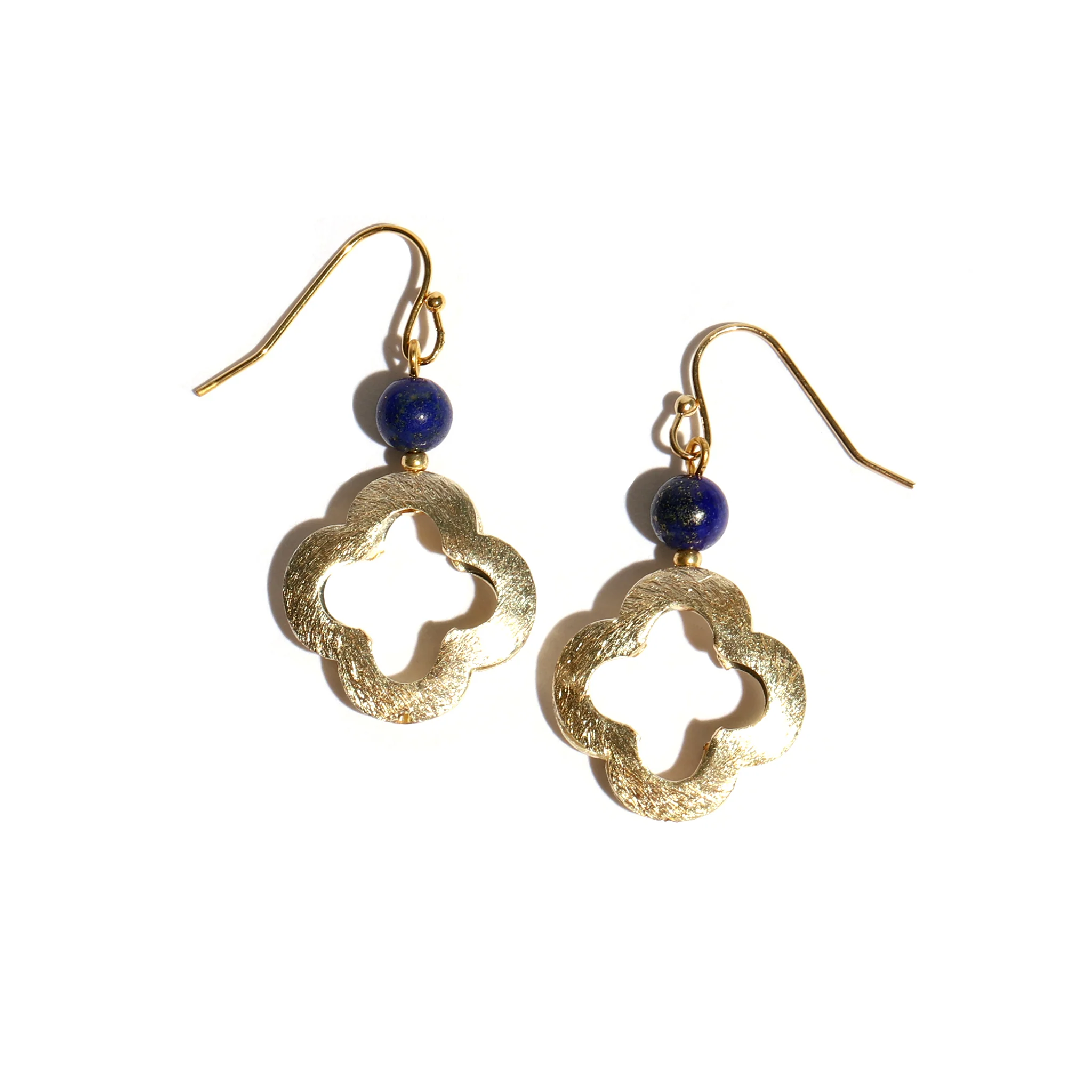 Lapis Quatrefoil Earrings