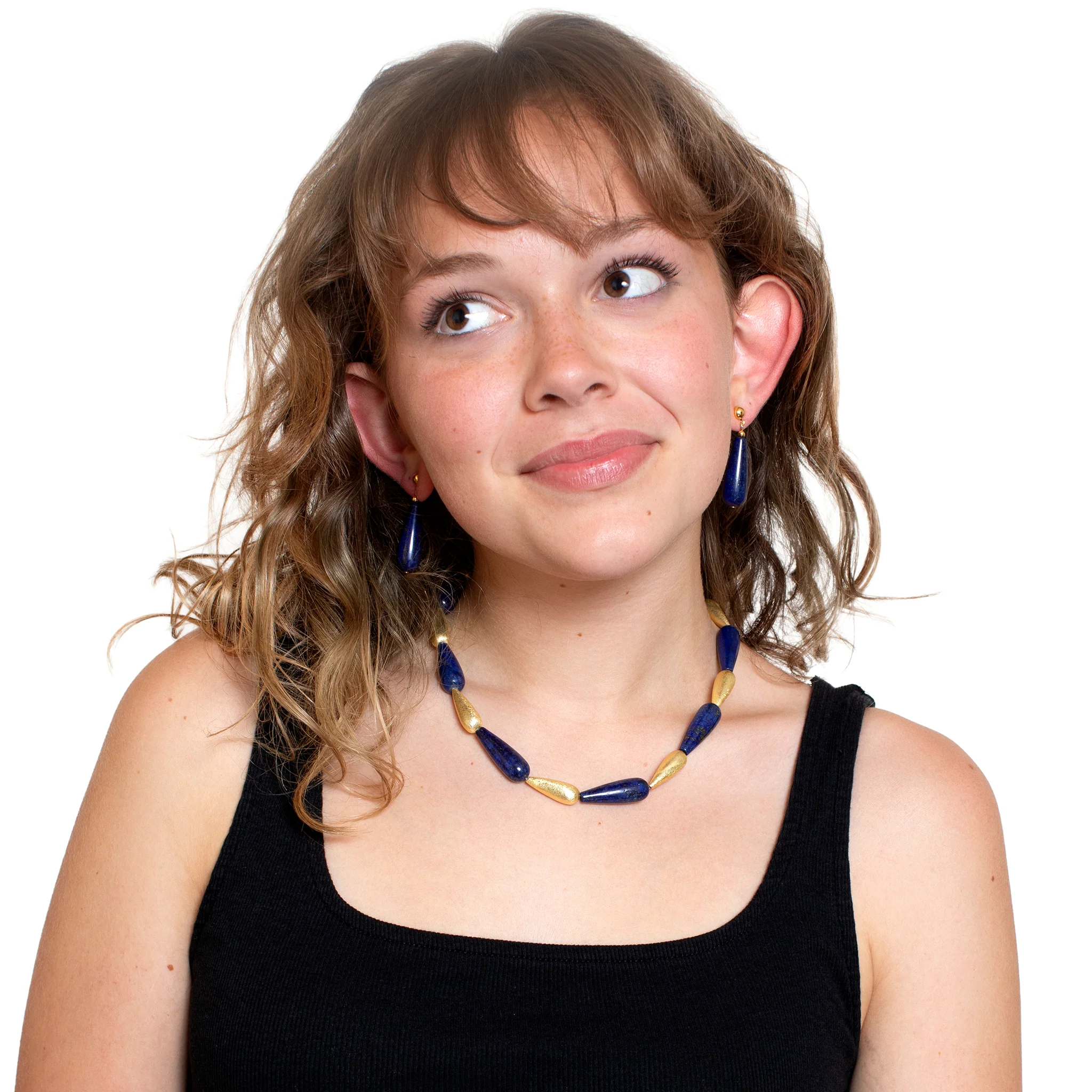 Lapis Teardrop Earrings - Image 3