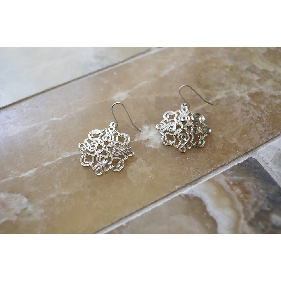 Manuscript Calligraphy Earrings - Image 2