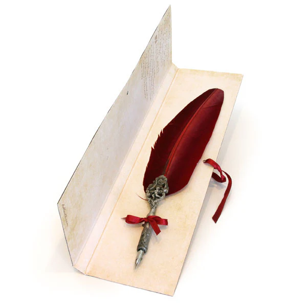 Feather Quill Pen - Burgundy