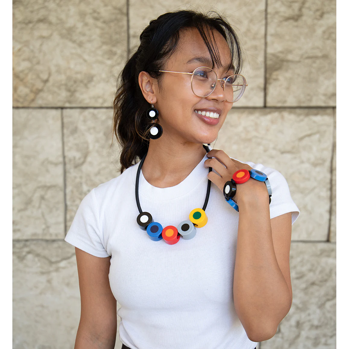 French Dot Pattern Necklace - Image 2