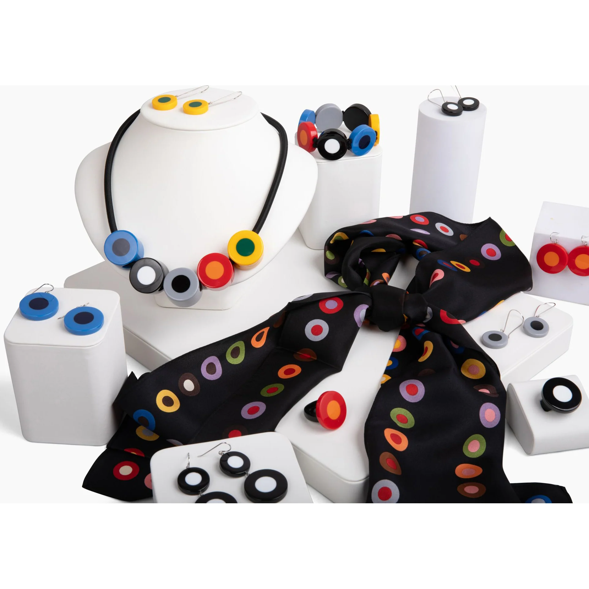 French Dot Pattern Ring (Red & Orange) - Image 2