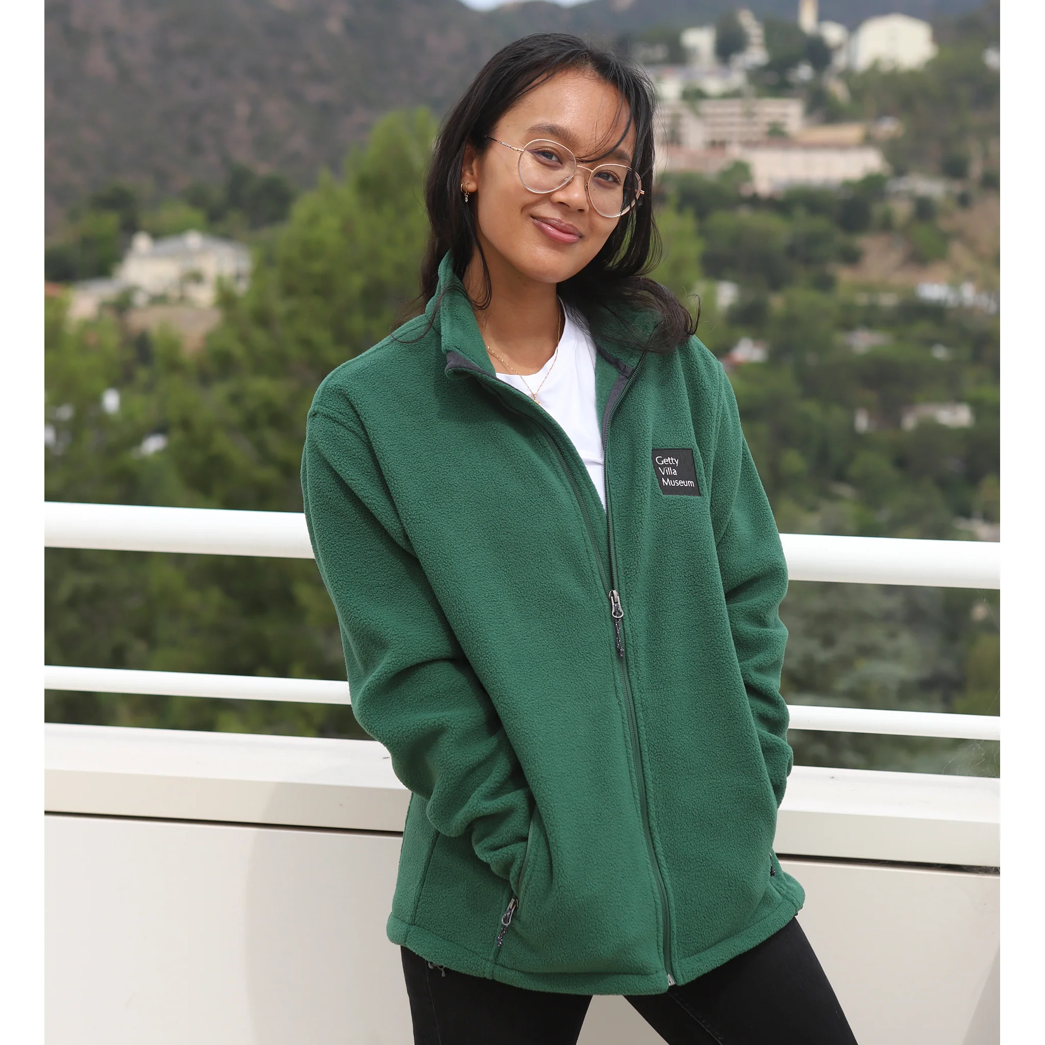 Getty Villa Museum Logo Fleece Jacket