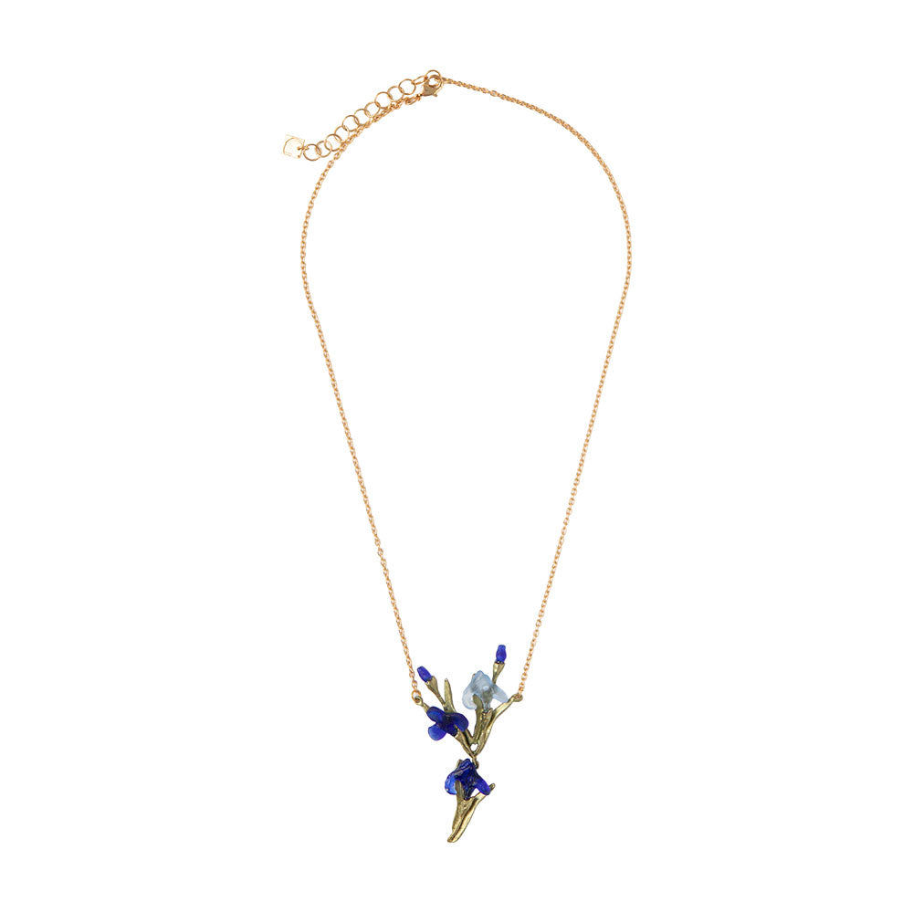 Irises Glass Pendant Necklace - Image 2