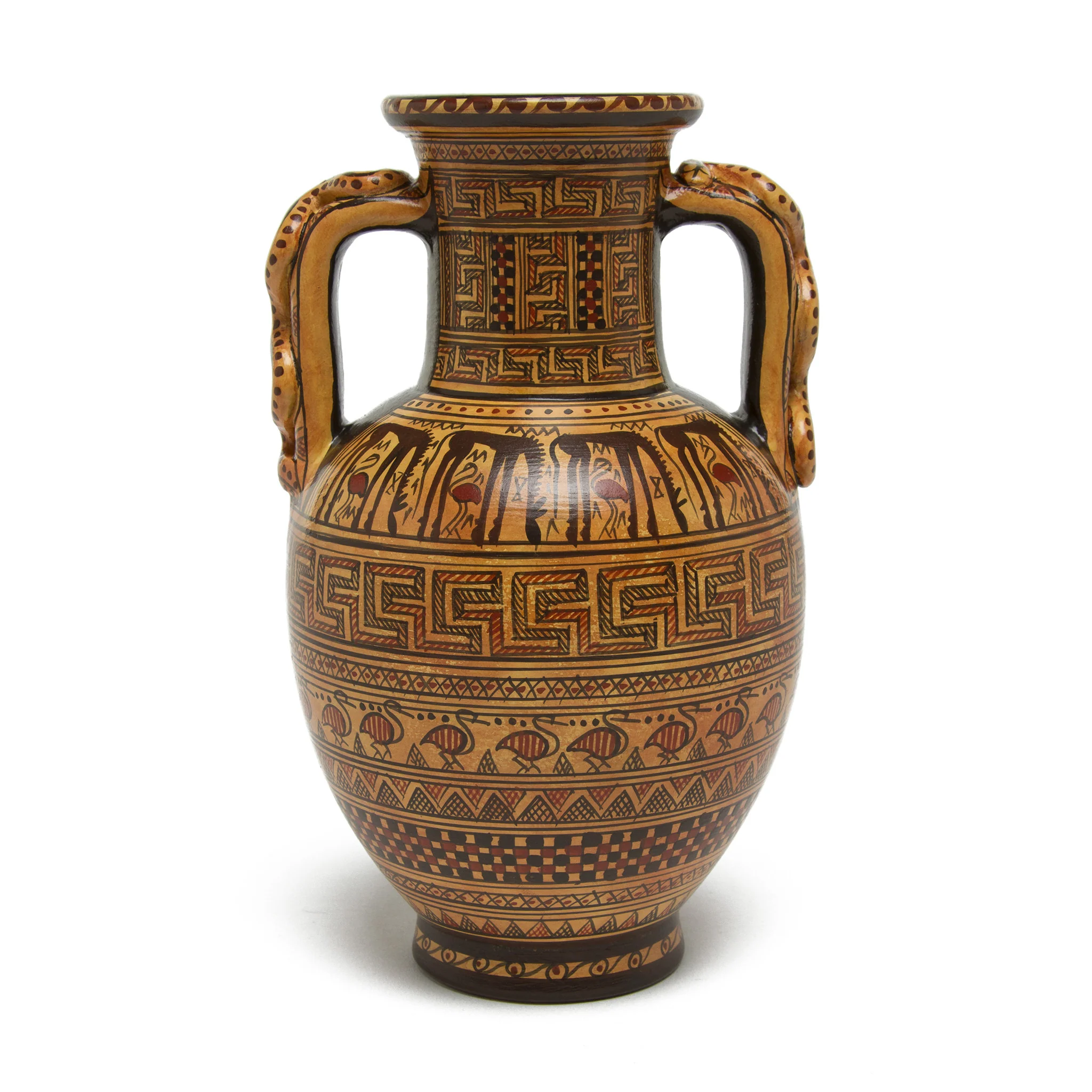 Greek Amphora Vase - Geometric Pattern
