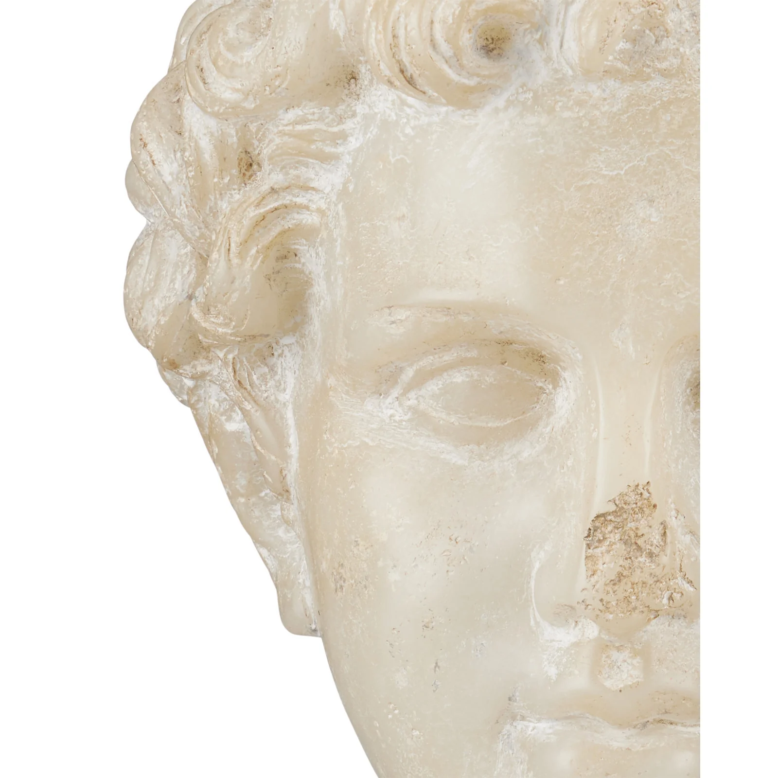 Greek Princess Head Fragment Sculpture - Image 2
