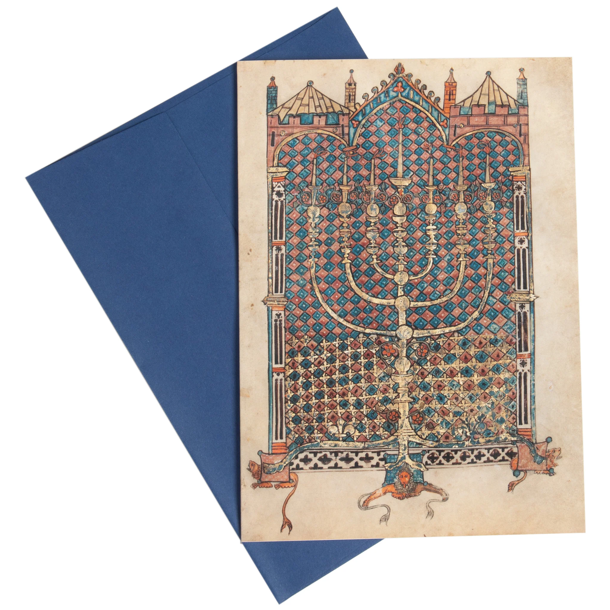 Illuminated Menorah Happy Hanukkah Card