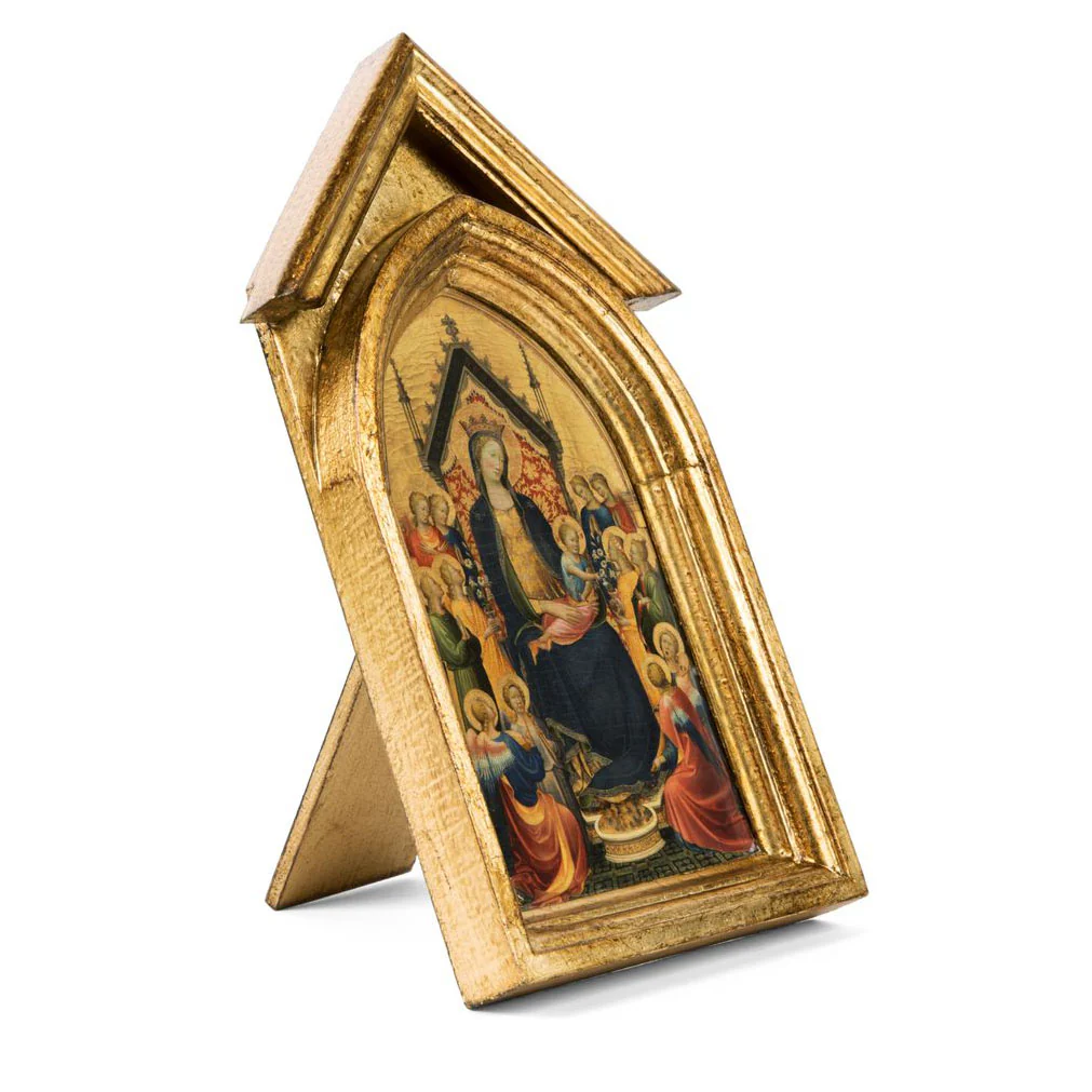 Medieval Panel Reproduction - Madonna and Child with Musical Angels - Image 2