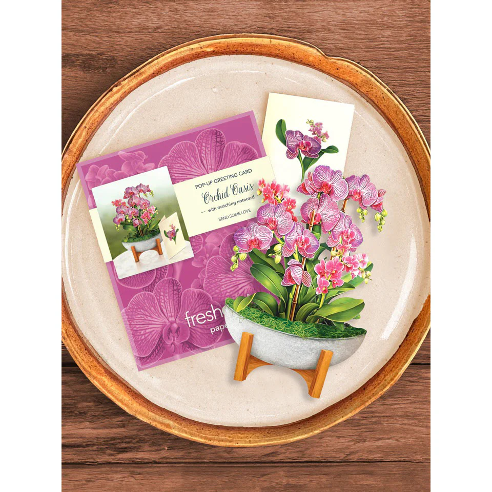 Mini Orchid Oasis Pop-up Notecard - Image 5