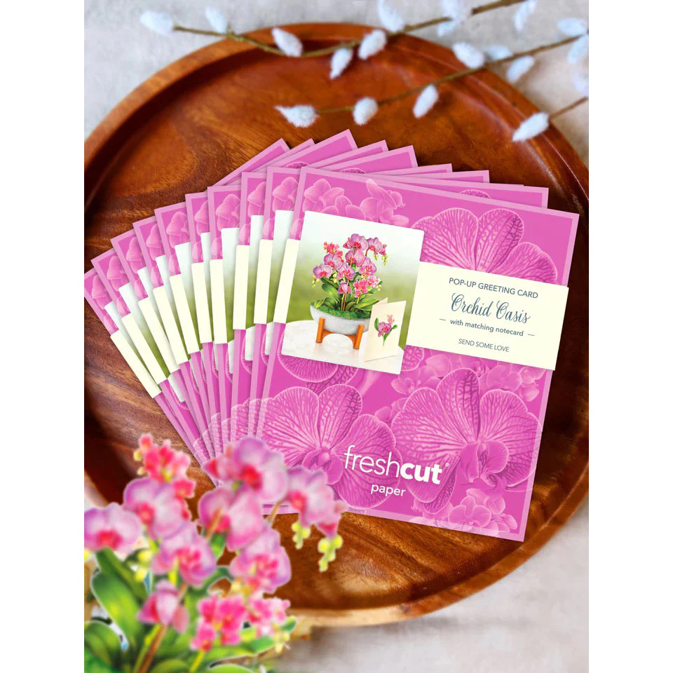 Mini Orchid Oasis Pop-up Notecard - Image 6