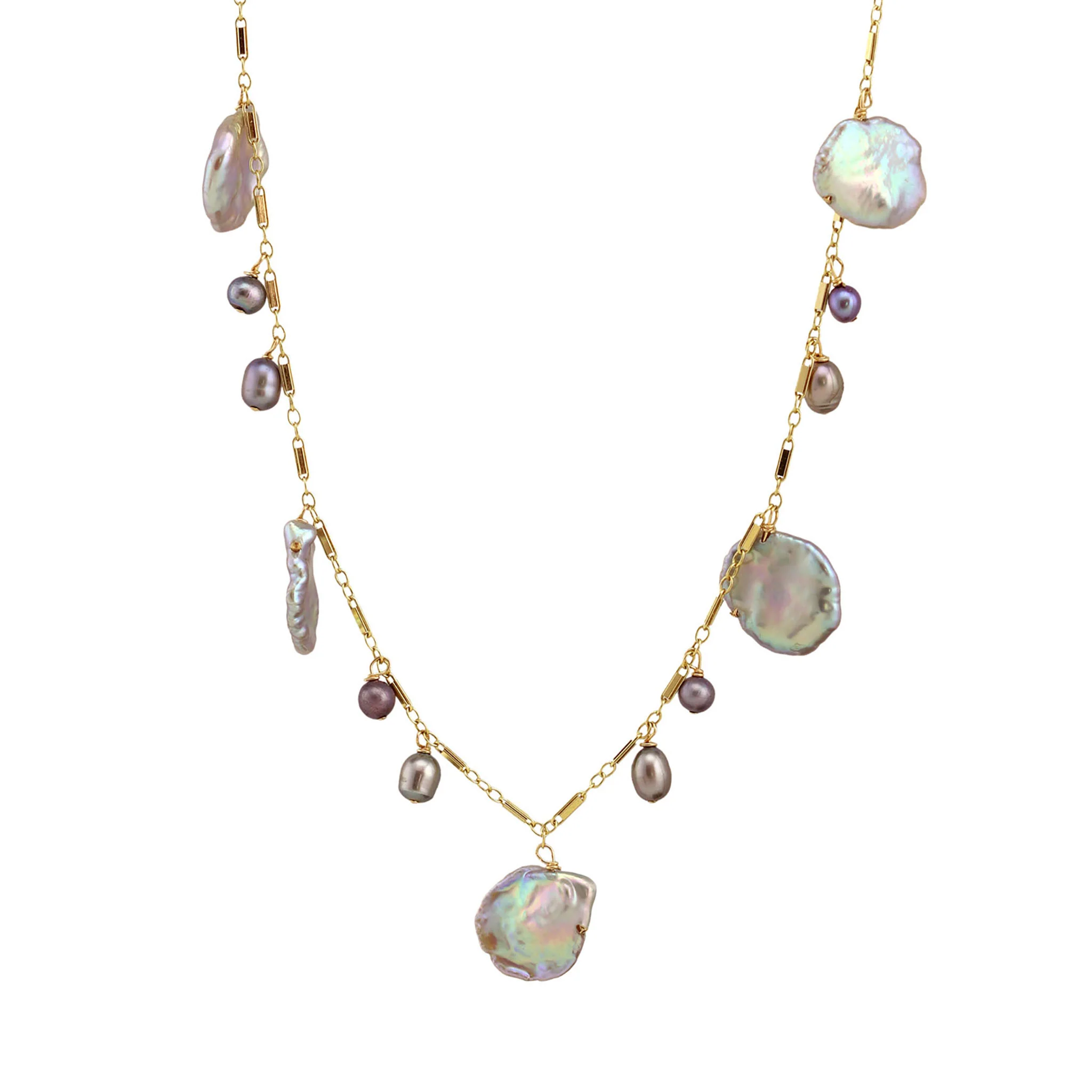Multicolor Keshi and Freshwater Pearl Necklace