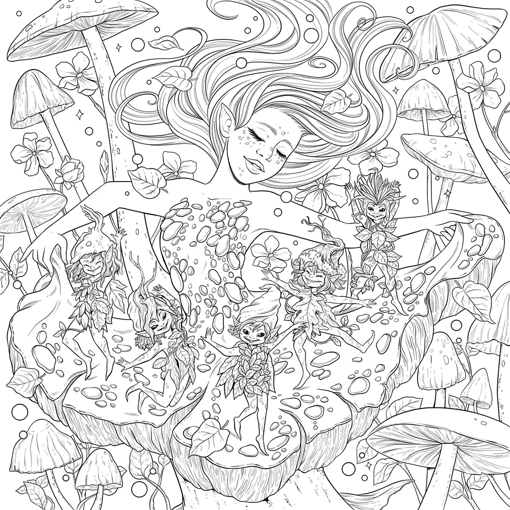 Mythographic Color & Discover: Fairy Folklore: An Artist's Coloring Book of Cryptids & Sprites - Image 2