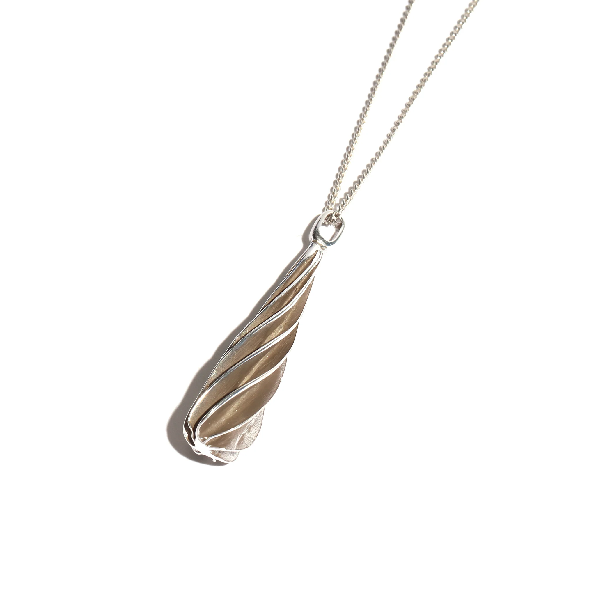 Silver Drop Pendant Necklace - Image 2