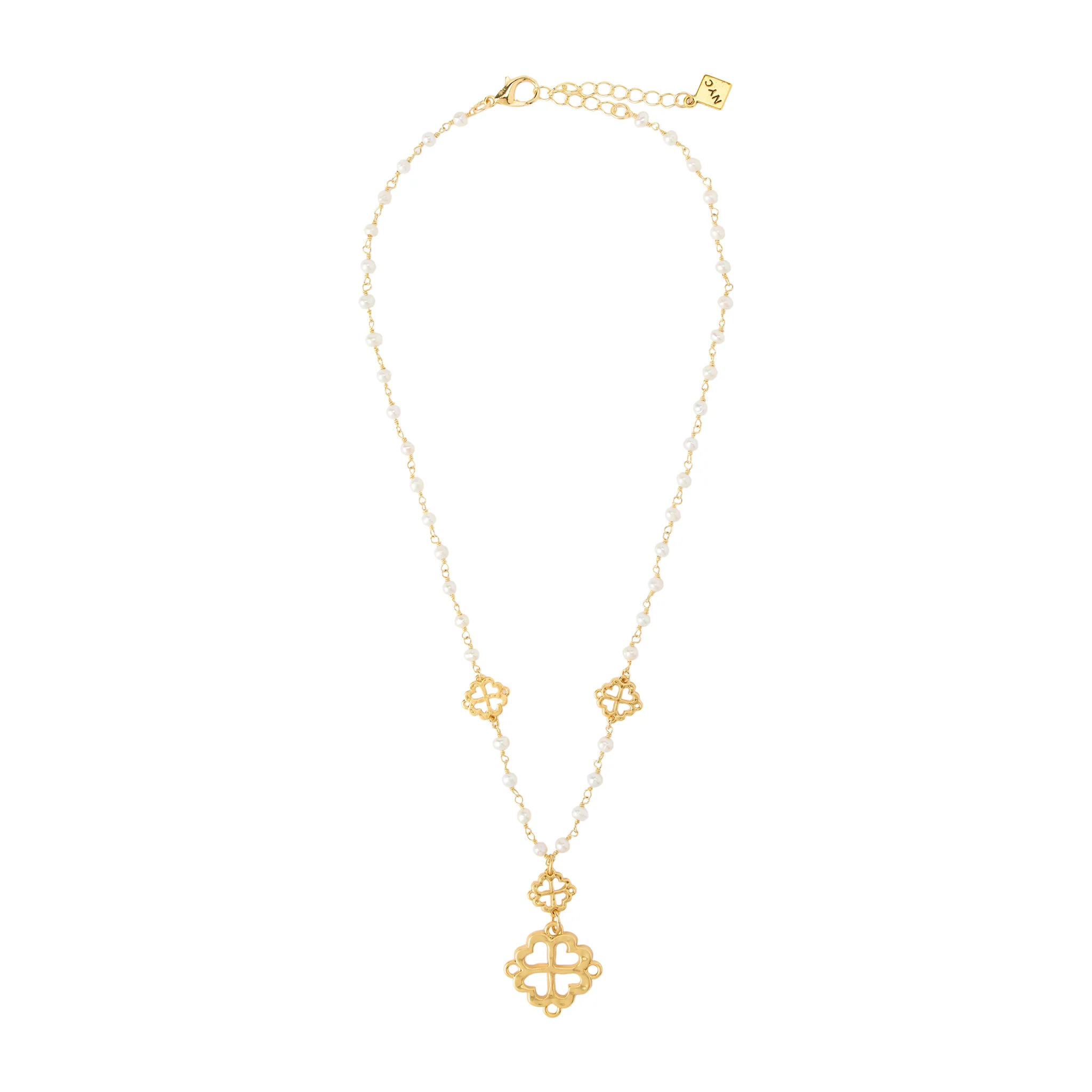 Bactrian Pearl Chain Pendant Necklace - Image 3