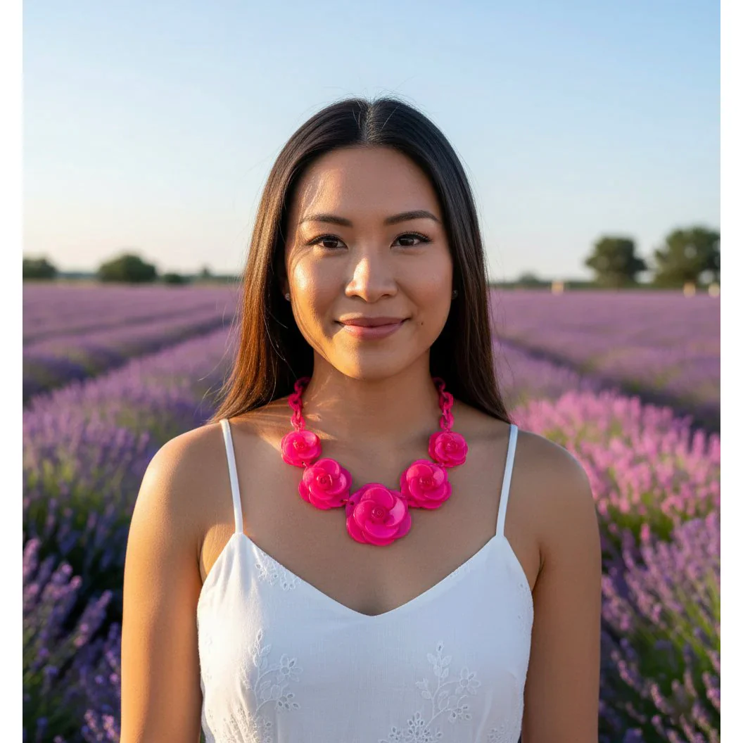 Acrylic Flower Necklace - Image 2