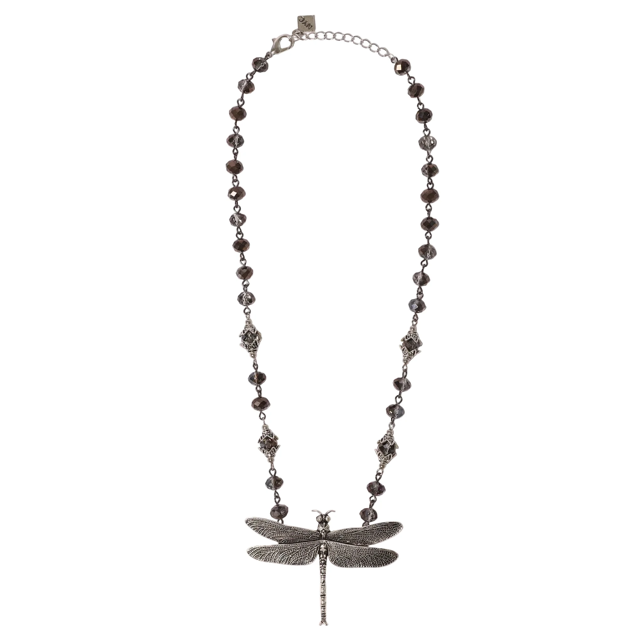 Crystal Dragonfly Pendant Necklace