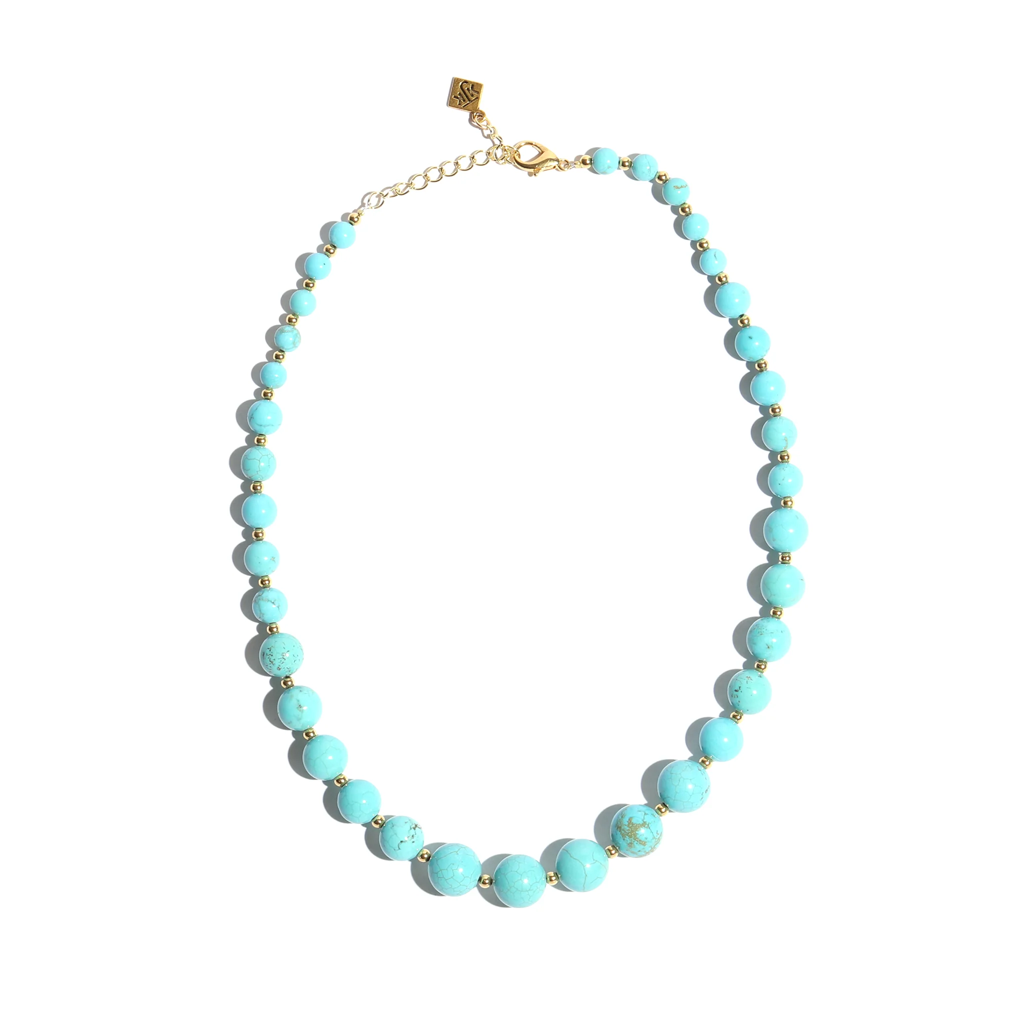 Graduated Turquoise Choker Necklace
