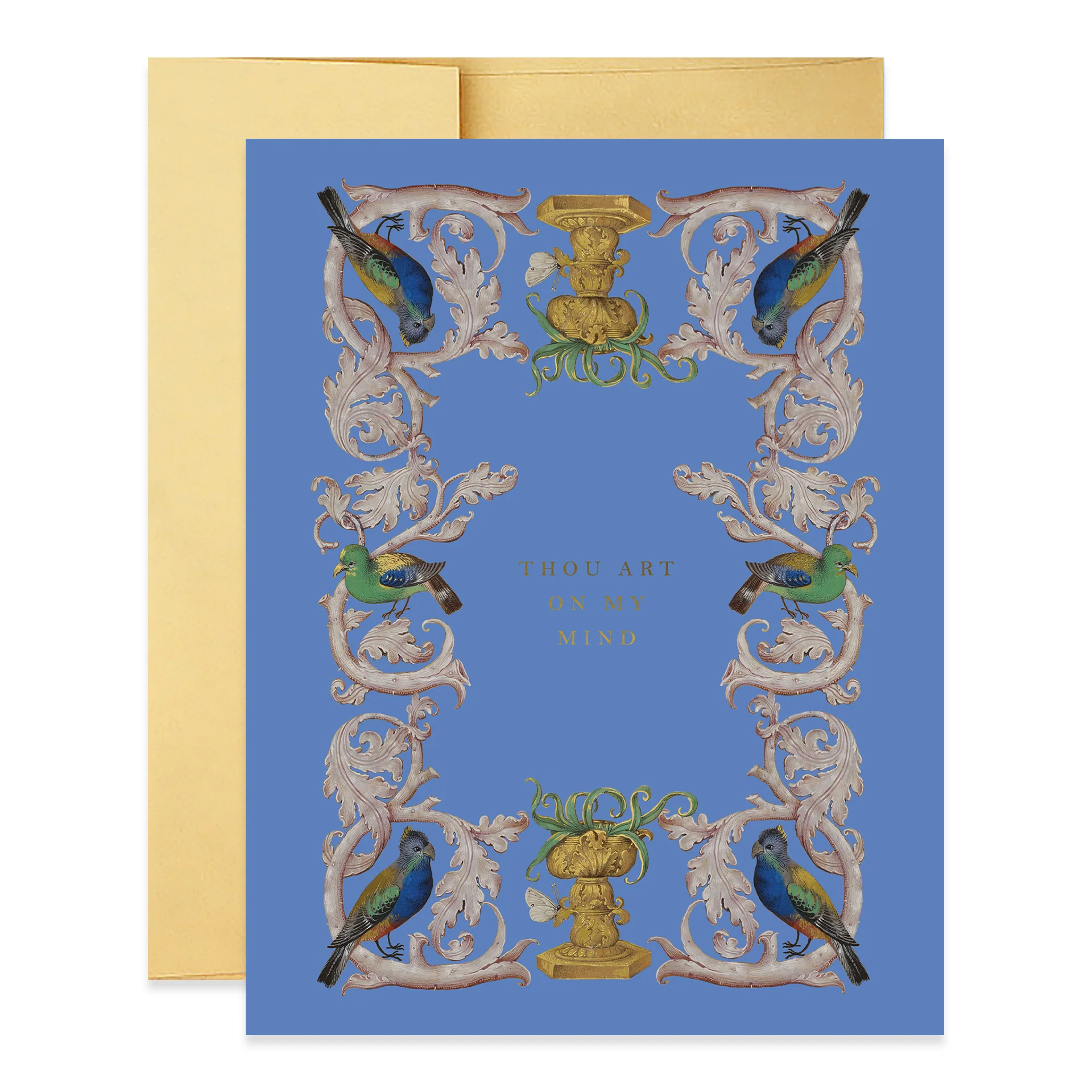 Parrot Flourish Illumination Greeting Card