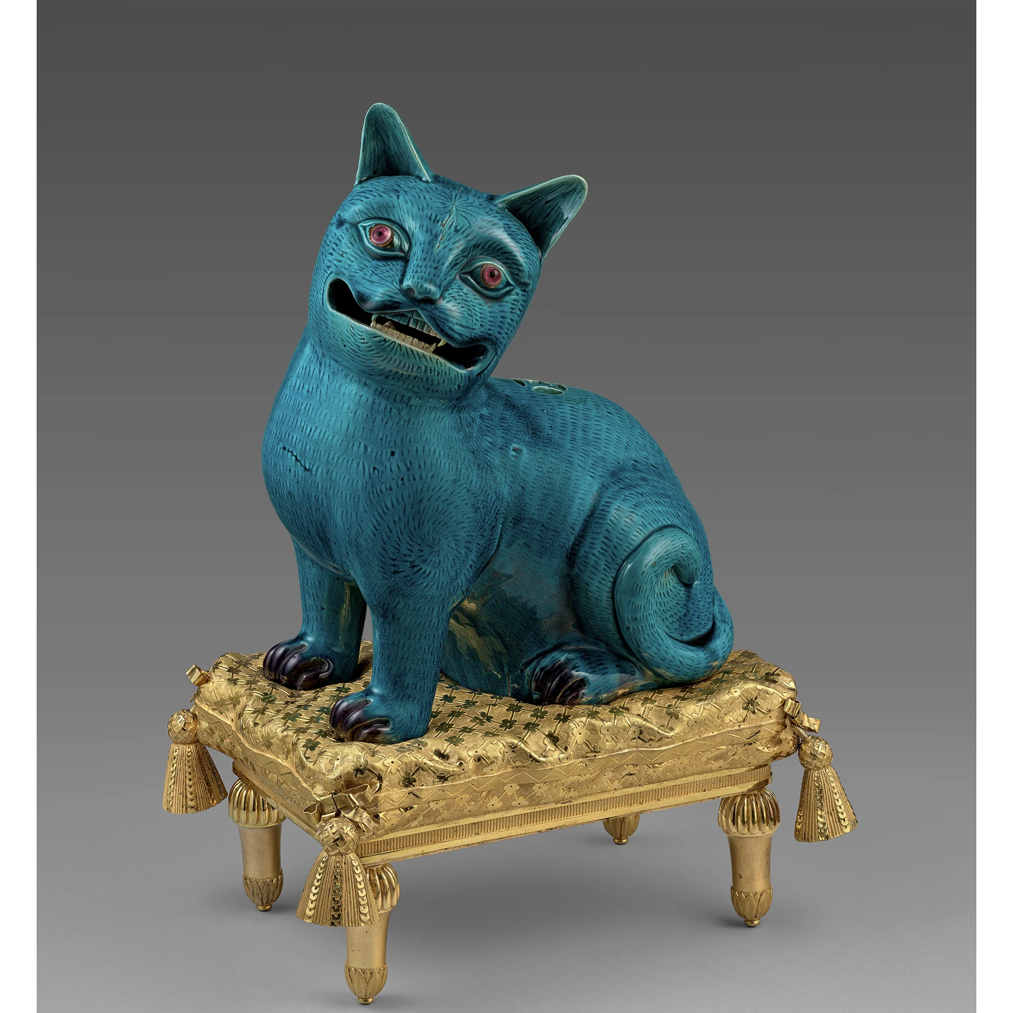Purrquoise Cat Enamel Magnet - Image 2