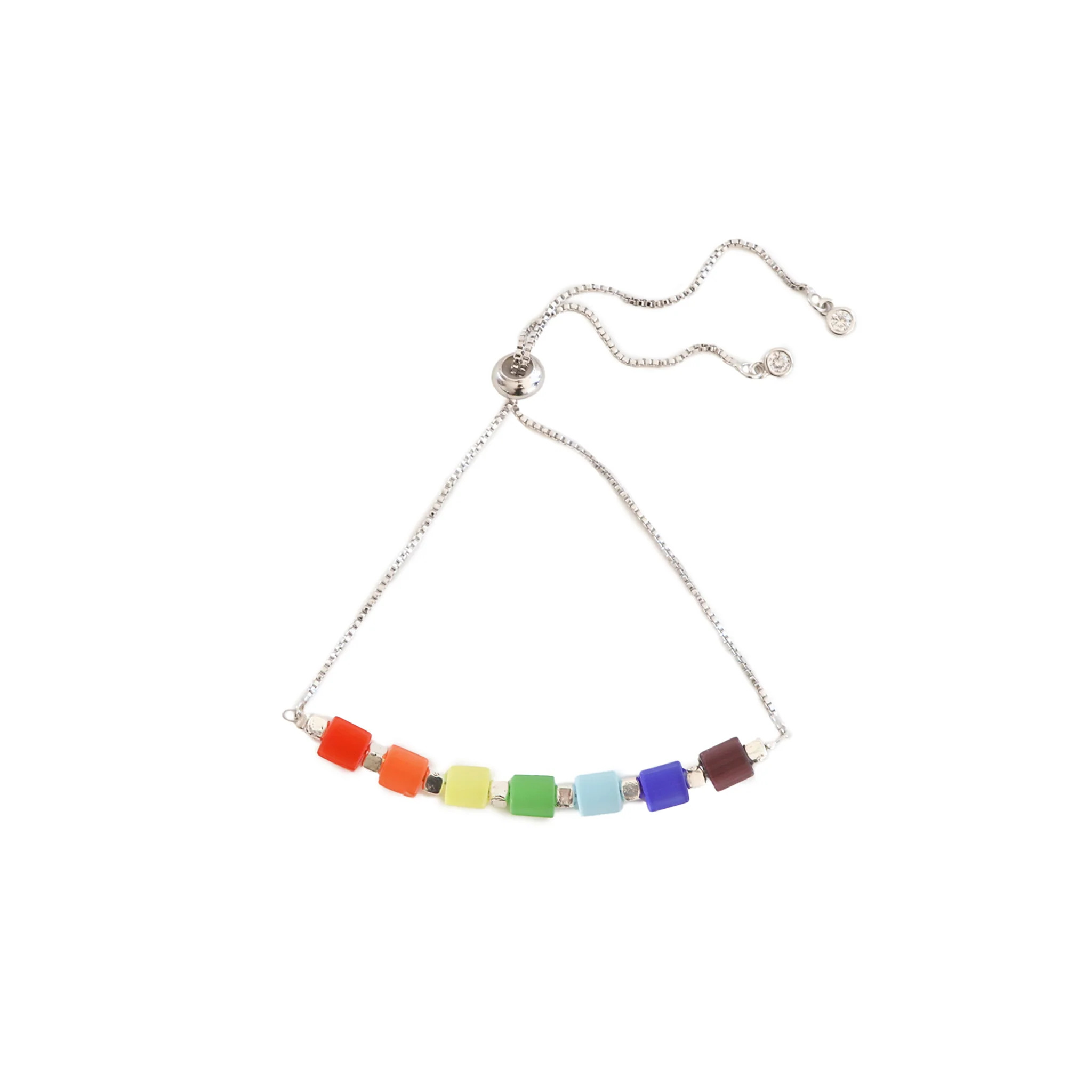 Rainbow Cube Bracelet