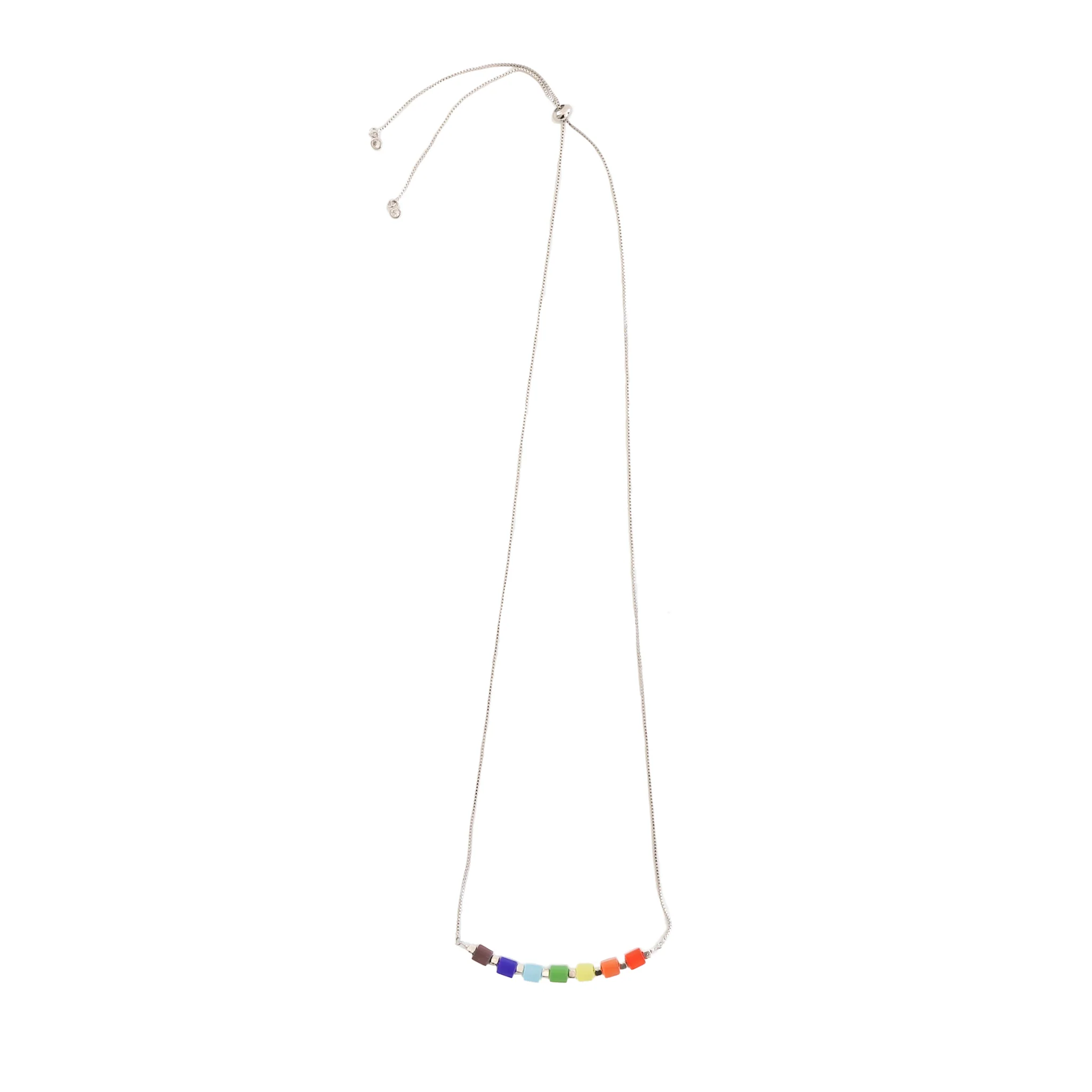 Rainbow Cube Necklace