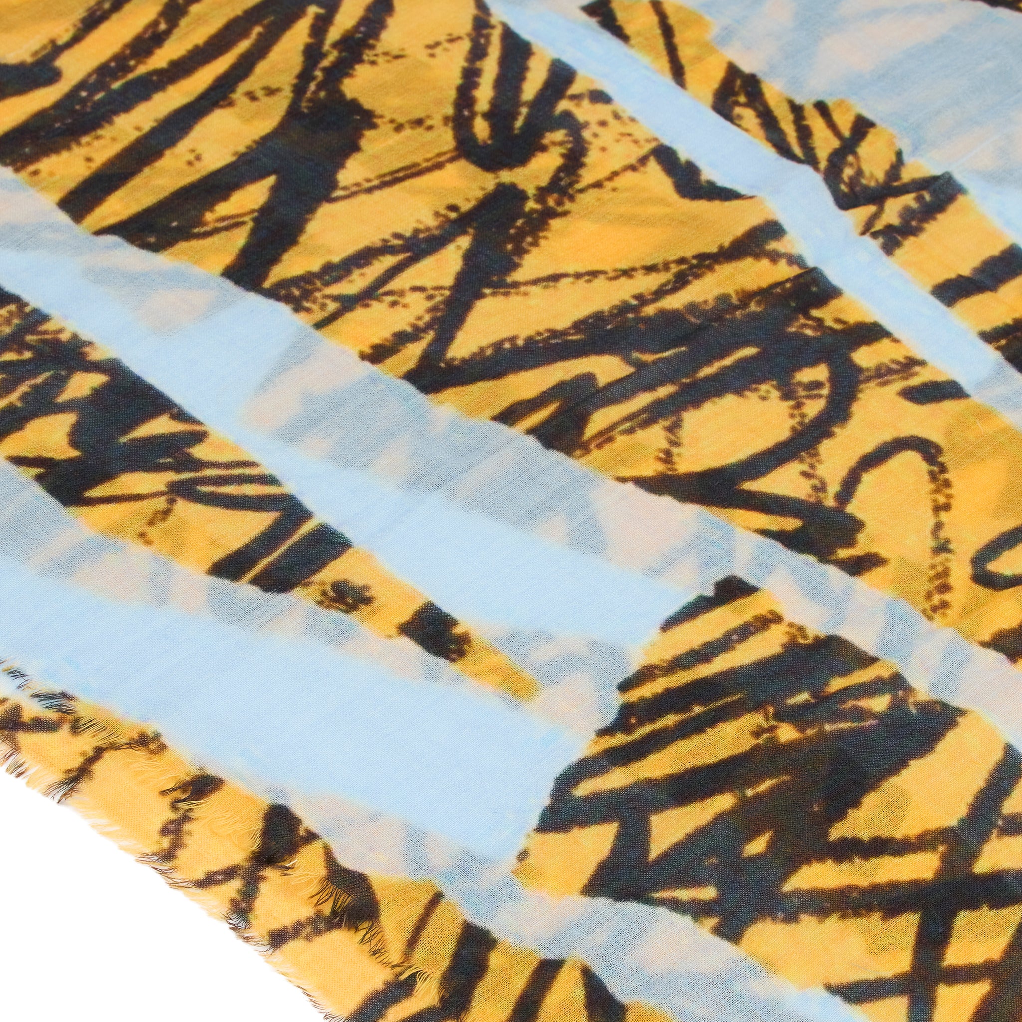 Yellow & Blue Graffiti Wool Scarf - Image 3
