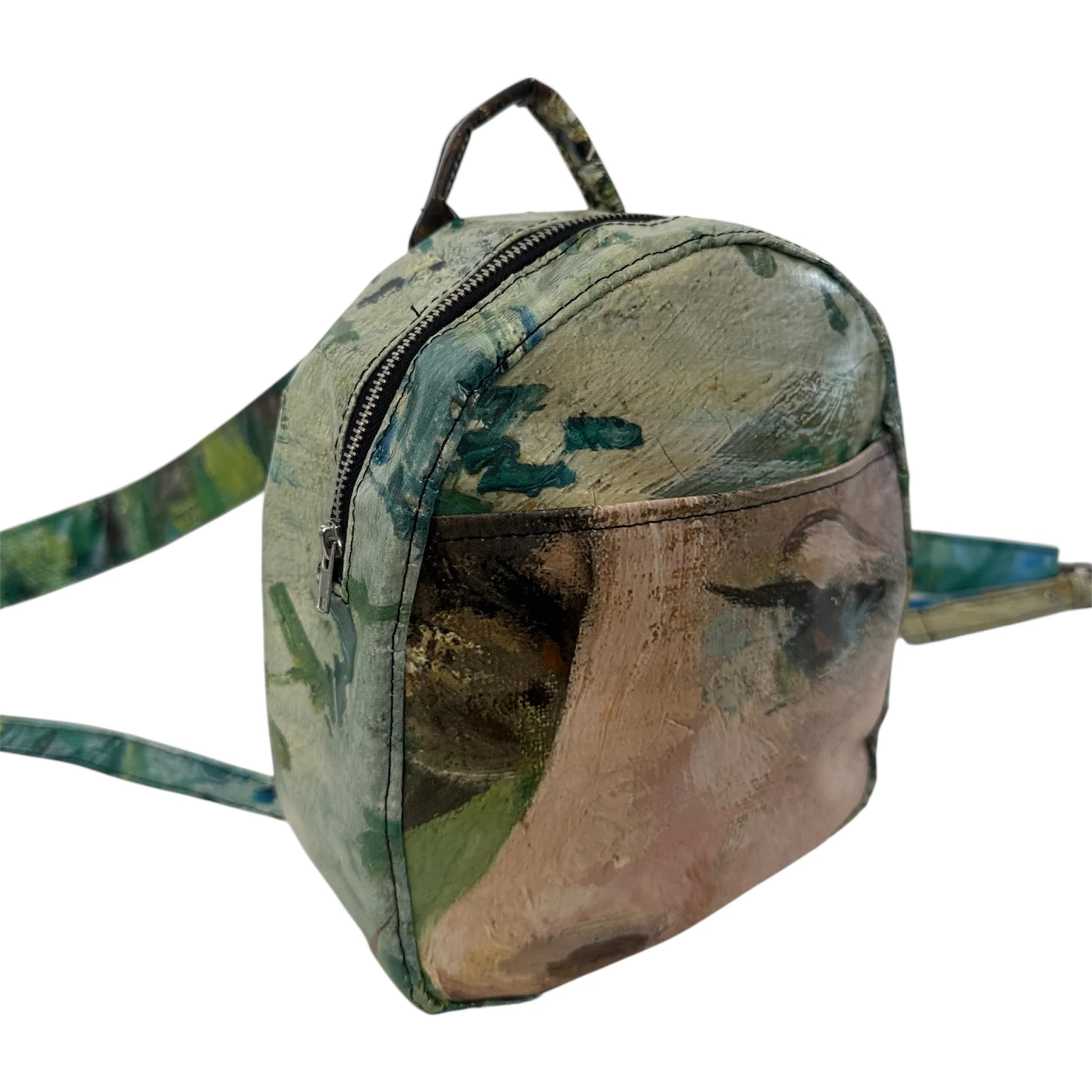 Upcycled Mini Backpack - Edouard Manet - Image 4