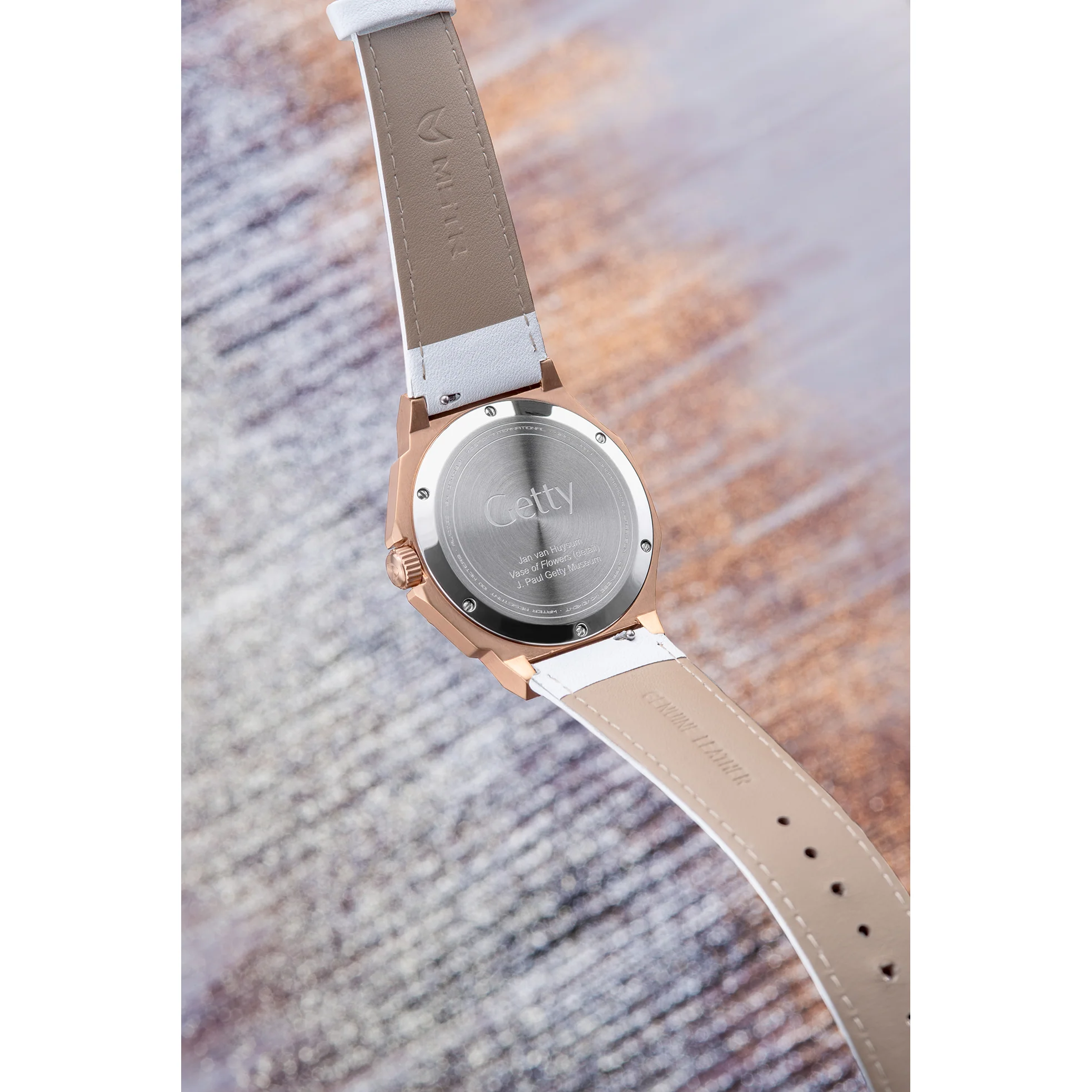 Van Huysum Vase of Flowers Watch with Leather Band - Image 4
