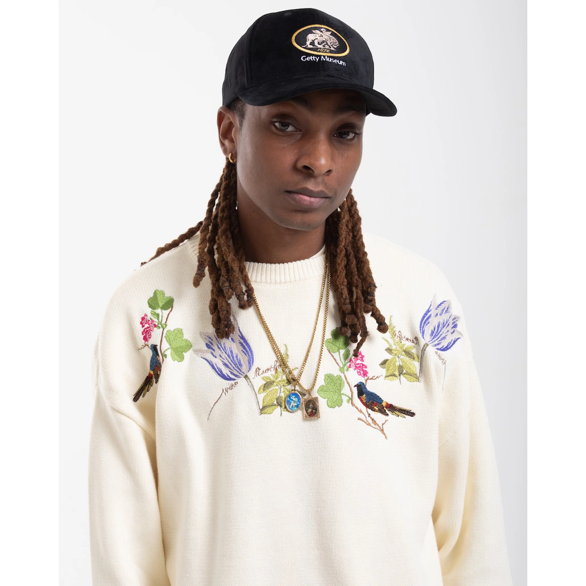 Witte Marvelje Knitted Embroidery Crewneck - Cream - Image 11