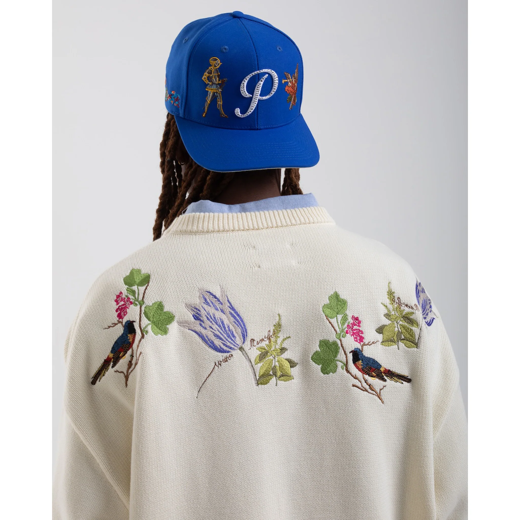 Witte Marvelje Knitted Embroidery Crewneck - Cream - Image 12