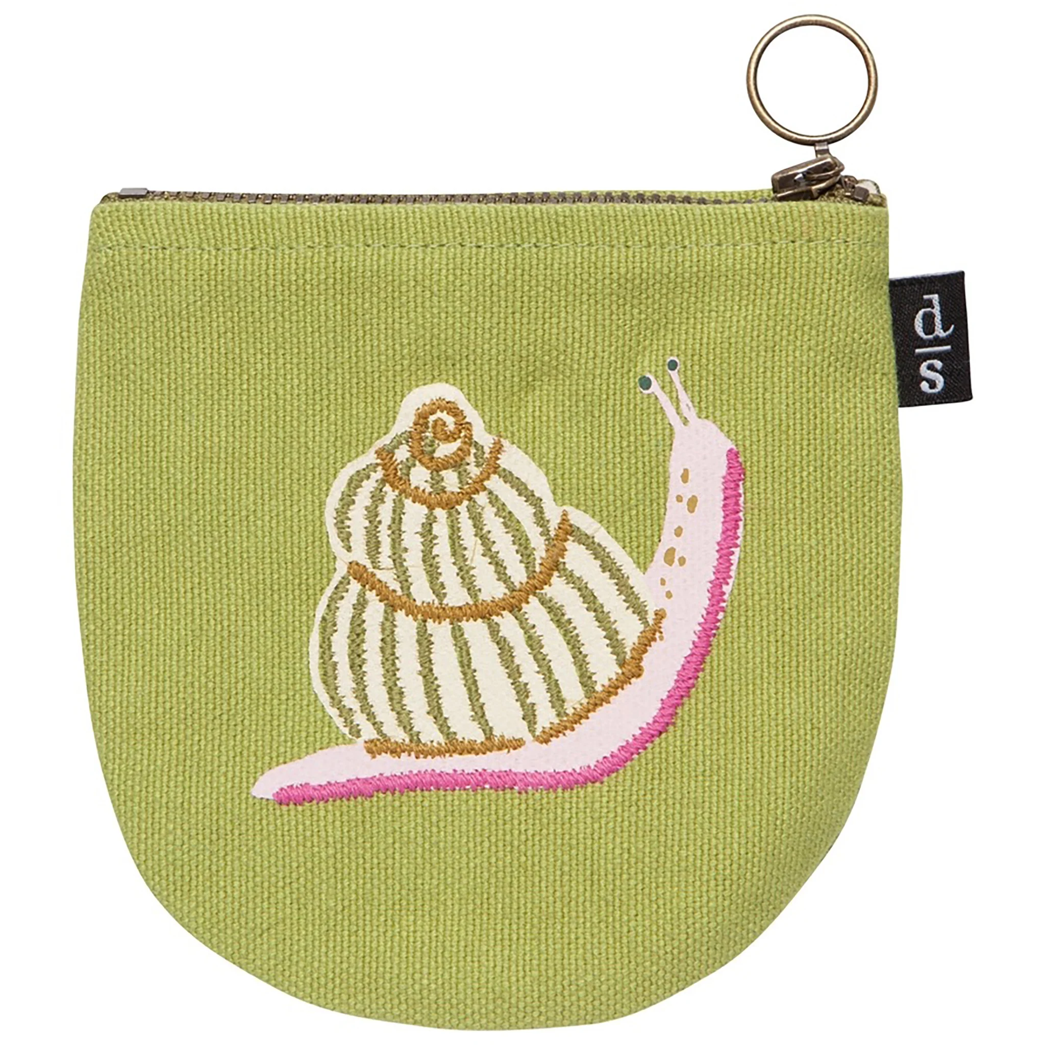 Snail Green Zipper Pouch